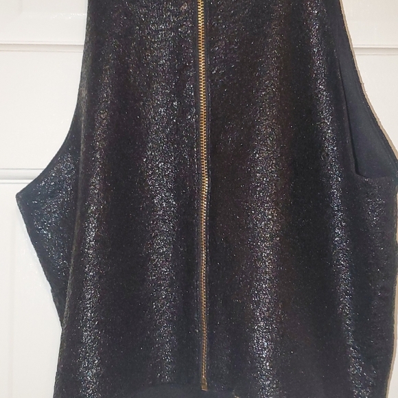 NWOT Sans Souci Shimmery Halter Neck Top M Black with shimmer all over - Picture 7 of 7